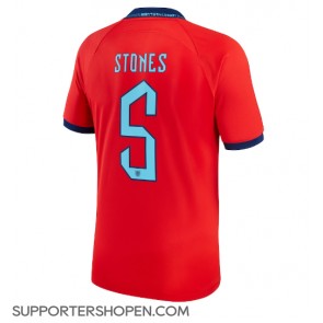 England John Stones #5 Borta Matchtröja VM 2022 Kortärmad